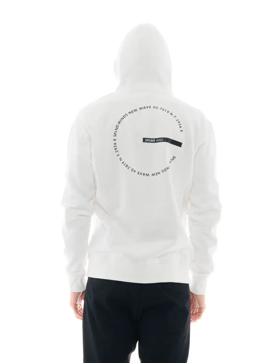 Splendid fashion ανδρική μπλούζα με ψηλό γιακά 48-206-053 OFF WHITE