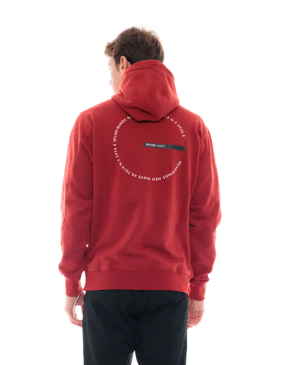 Splendid fashion ανδρική μπλούζα με ψηλό γιακά 48-206-053 RED