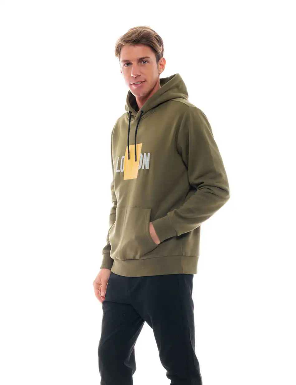 Biston fashion ανδρική μπλούζα με ψηλό γιακά 48-206-054 KHAKI