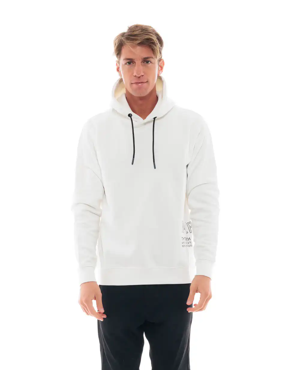 Biston fashion ανδρική μπλούζα με ψηλό γιακά 48-206-055 OFF WHITE