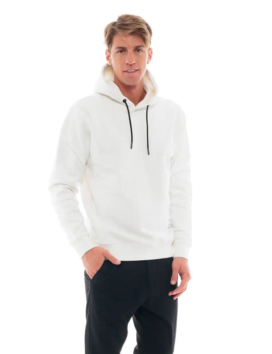 Biston fashion ανδρική μπλούζα με ψηλό γιακά 48-206-055 OFF WHITE