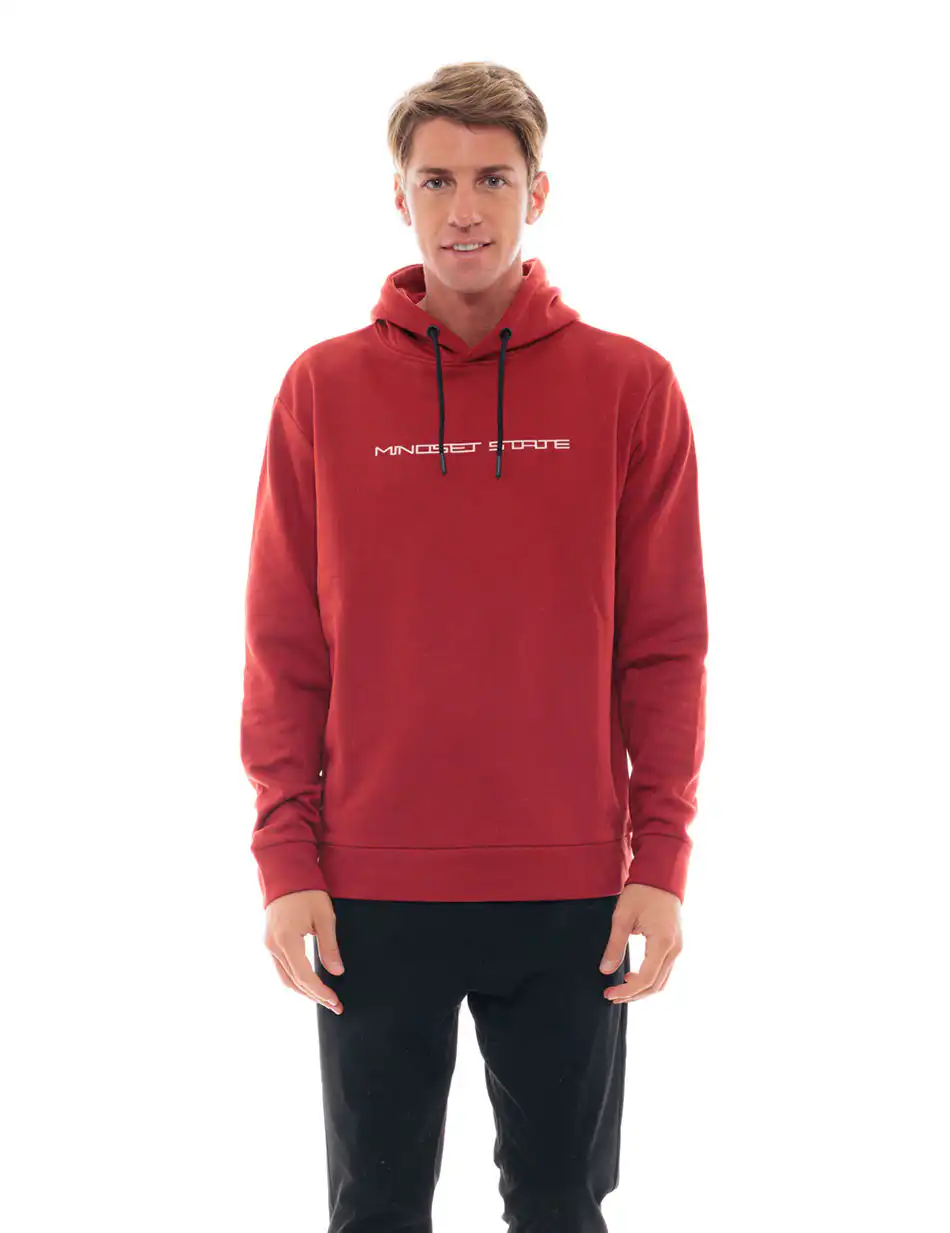 Biston fashion ανδρική φούτερ μπλούζα με κουκούλα και τύπωμα 48-206-056 RED