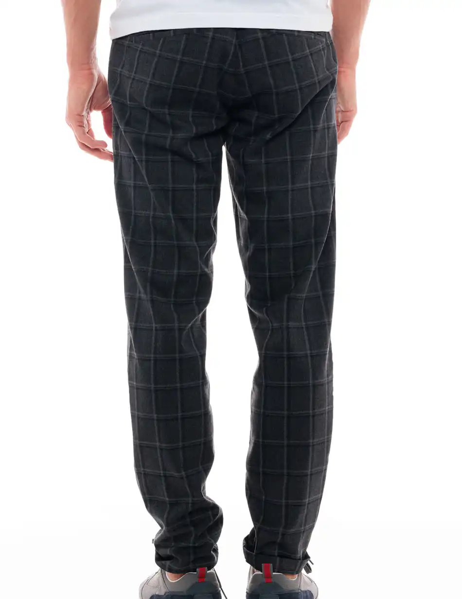 Splendid fashion ανδρικό παντελόνι chinos 48-241-006 BLACK CHECK