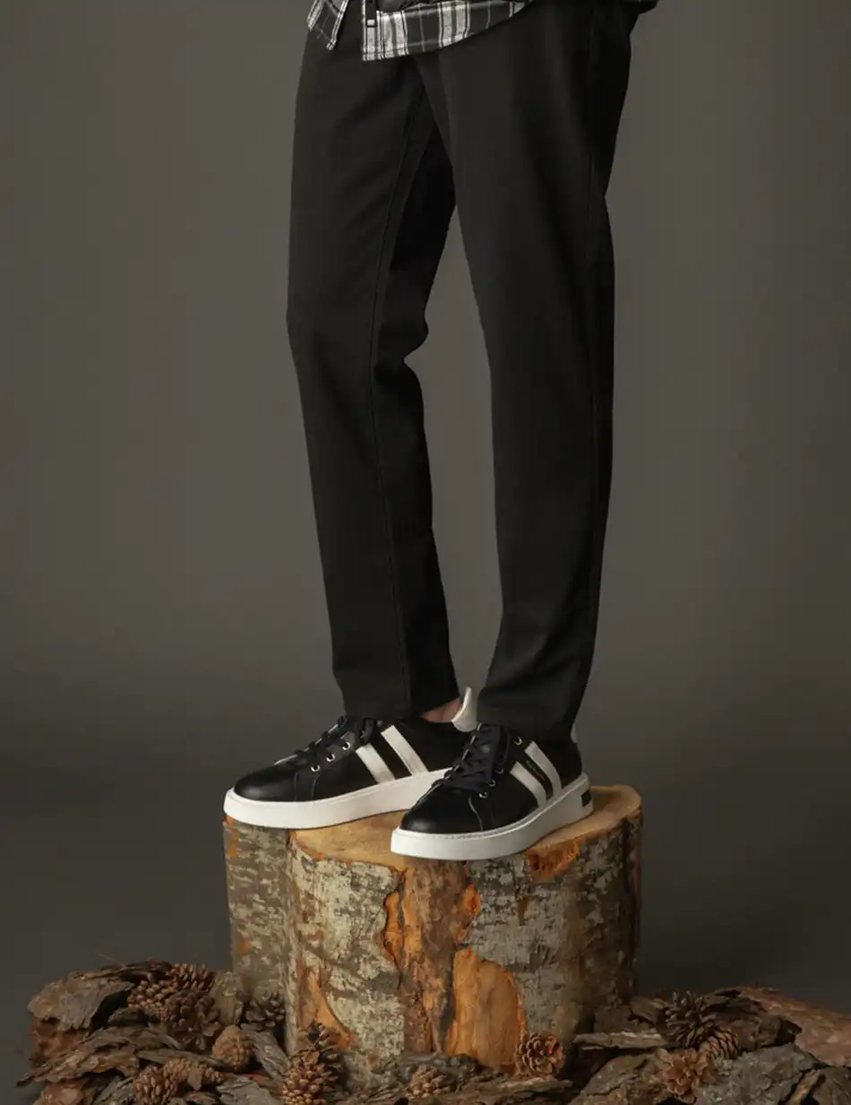 Biston fashion ανδρικό παντελόνι chinos 48-241-008 BLACK