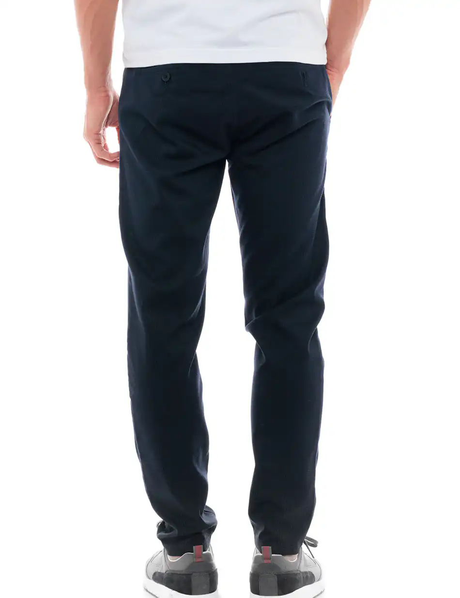 Biston fashion ανδρικό παντελόνι chinos 48-241-010 NAVY CHECK