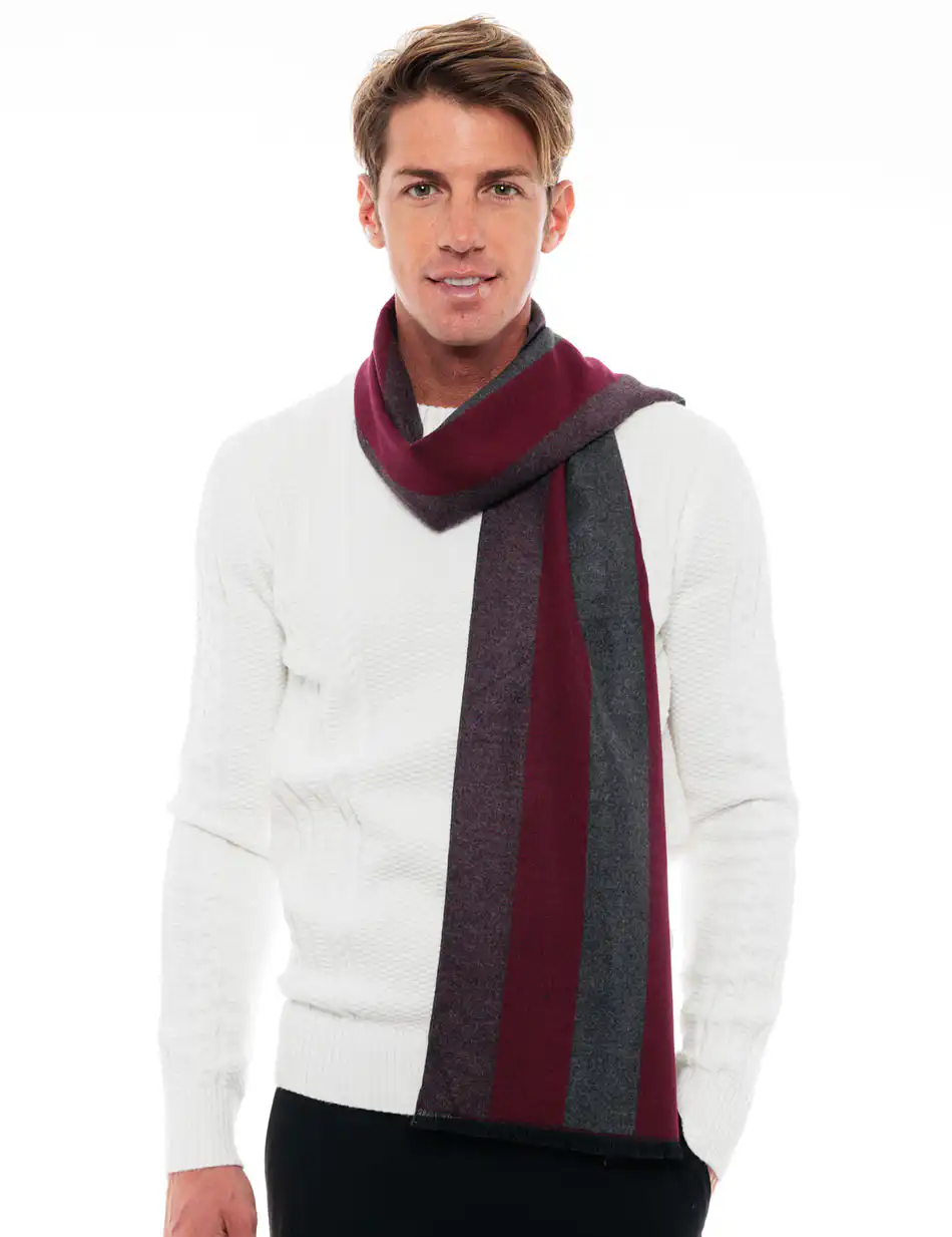 Biston fashion ανδρικό κασκώλ 48-501-007 WINE RED