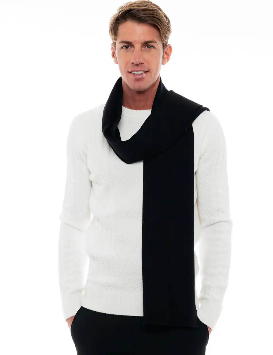 Biston fashion ανδρικό κασκώλ 48-501-009 BLACK