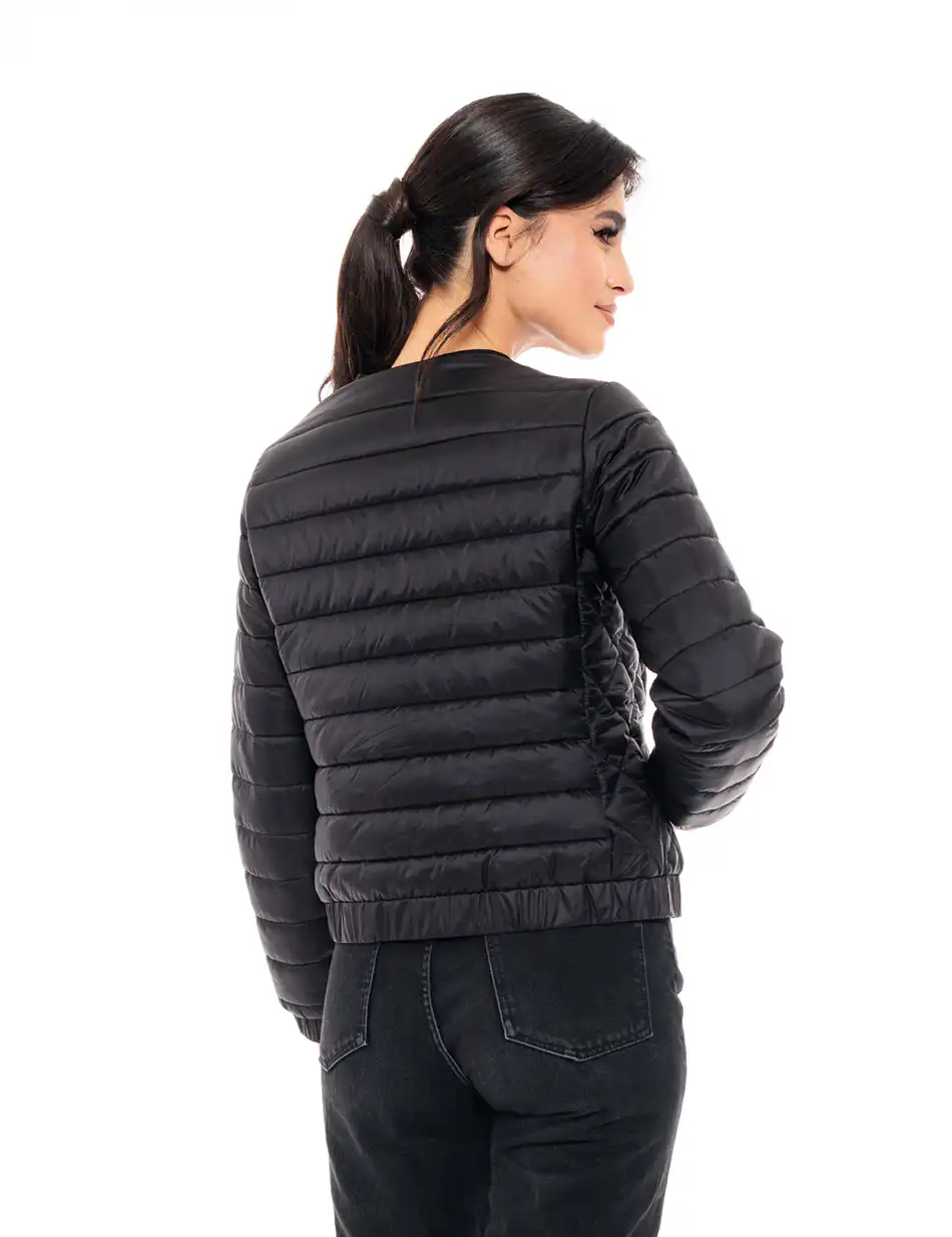 Splendid fashion γυναικείο μπουφάν χωρίς γιακά 49-101-003 BLACK