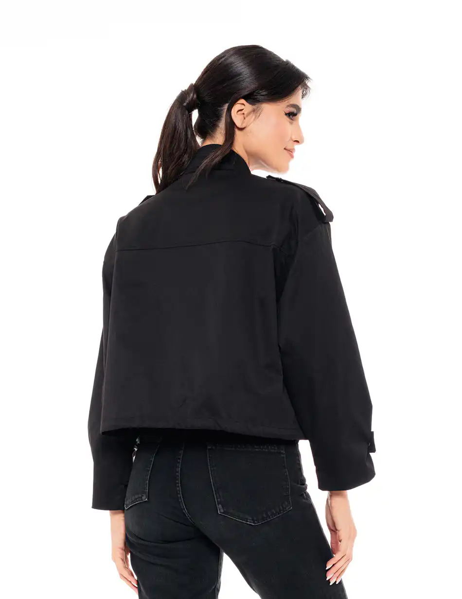 Splendid fashion γυναικείο μπουφάν με γιακά 49-101-024 BLACK