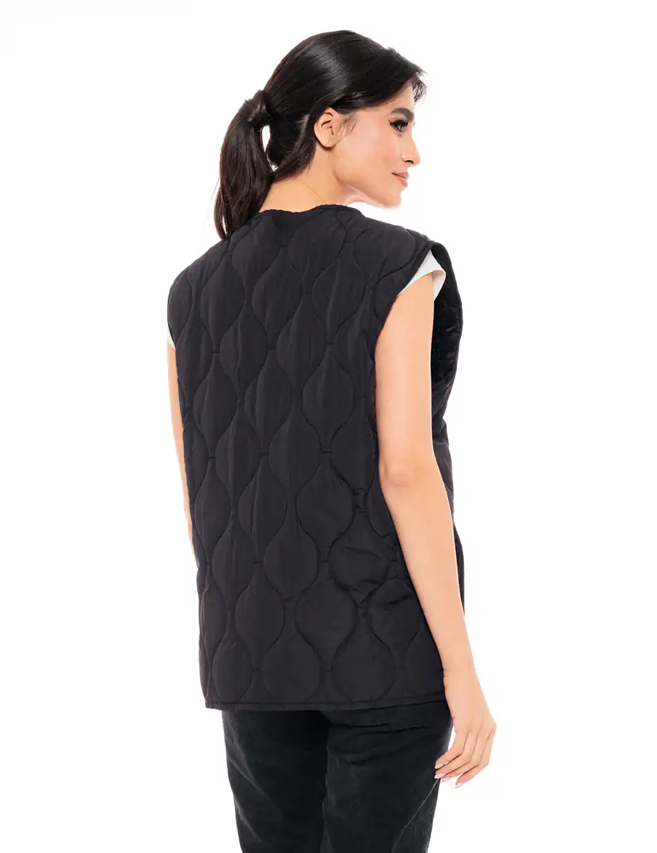 Splendid fashion γυναικείο αμάνικο μπουφάν 49-102-003 BLACK