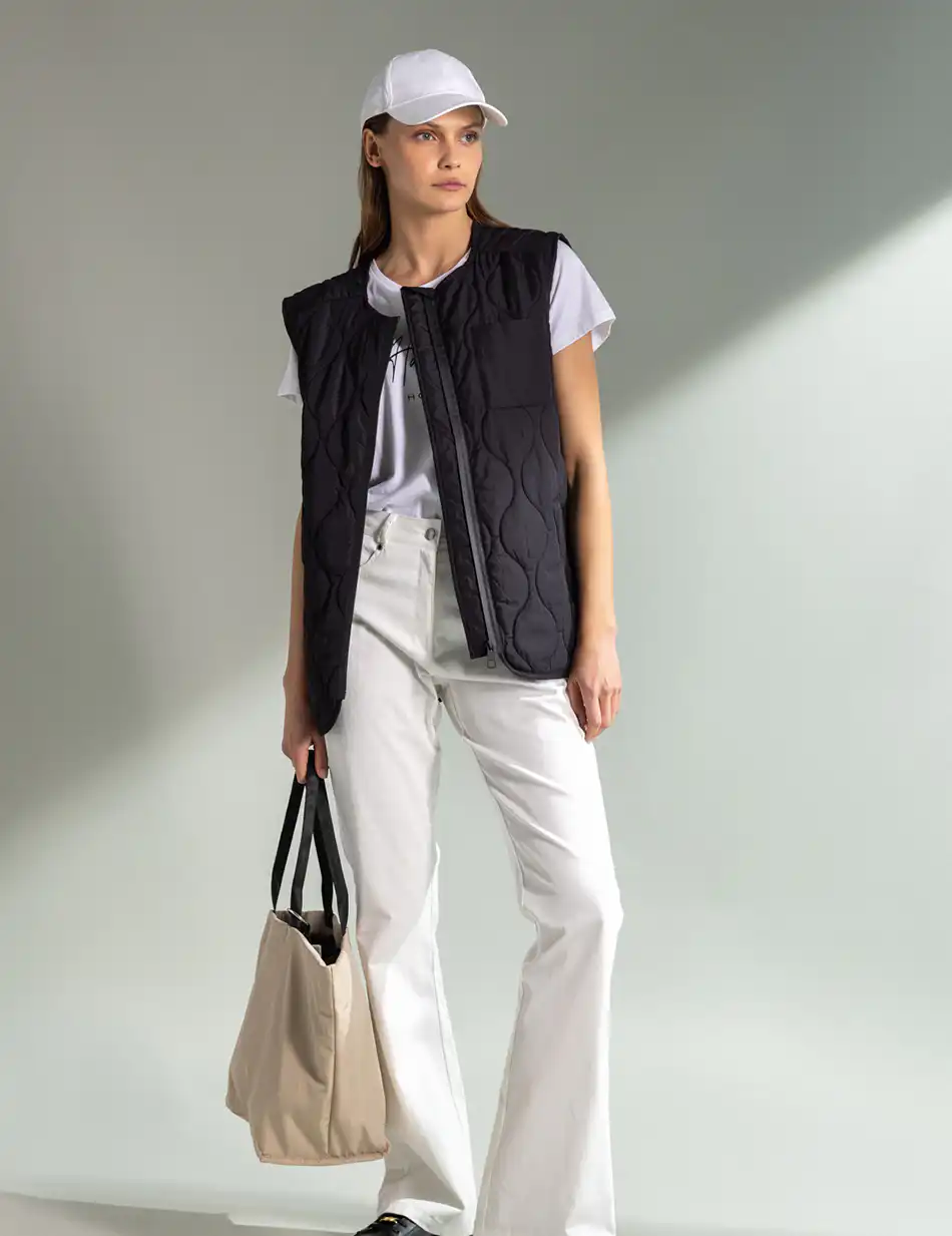 Splendid fashion γυναικείο αμάνικο μπουφάν 49-102-003 BLACK