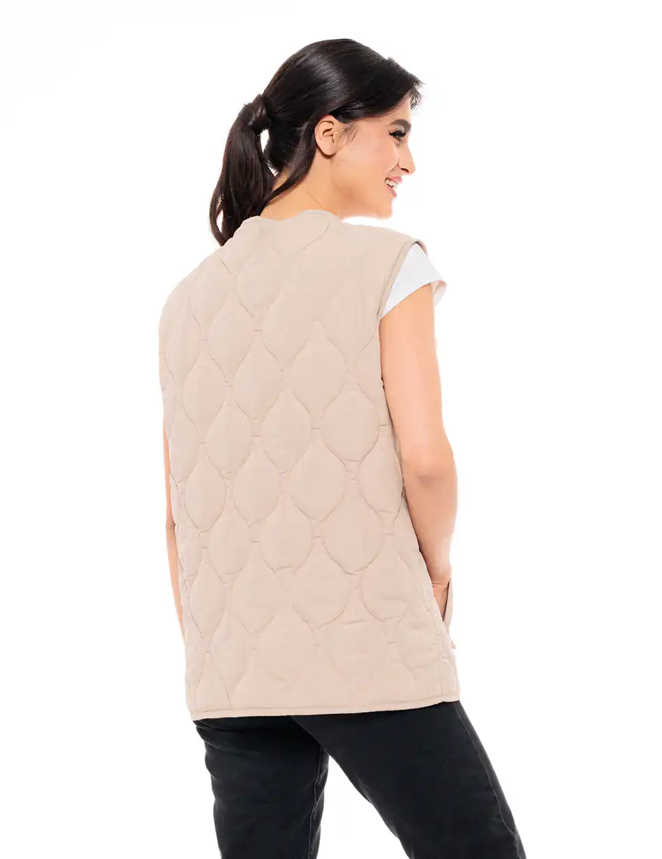 Splendid fashion γυναικείο αμάνικο μπουφάν 49-102-003 BEIGE