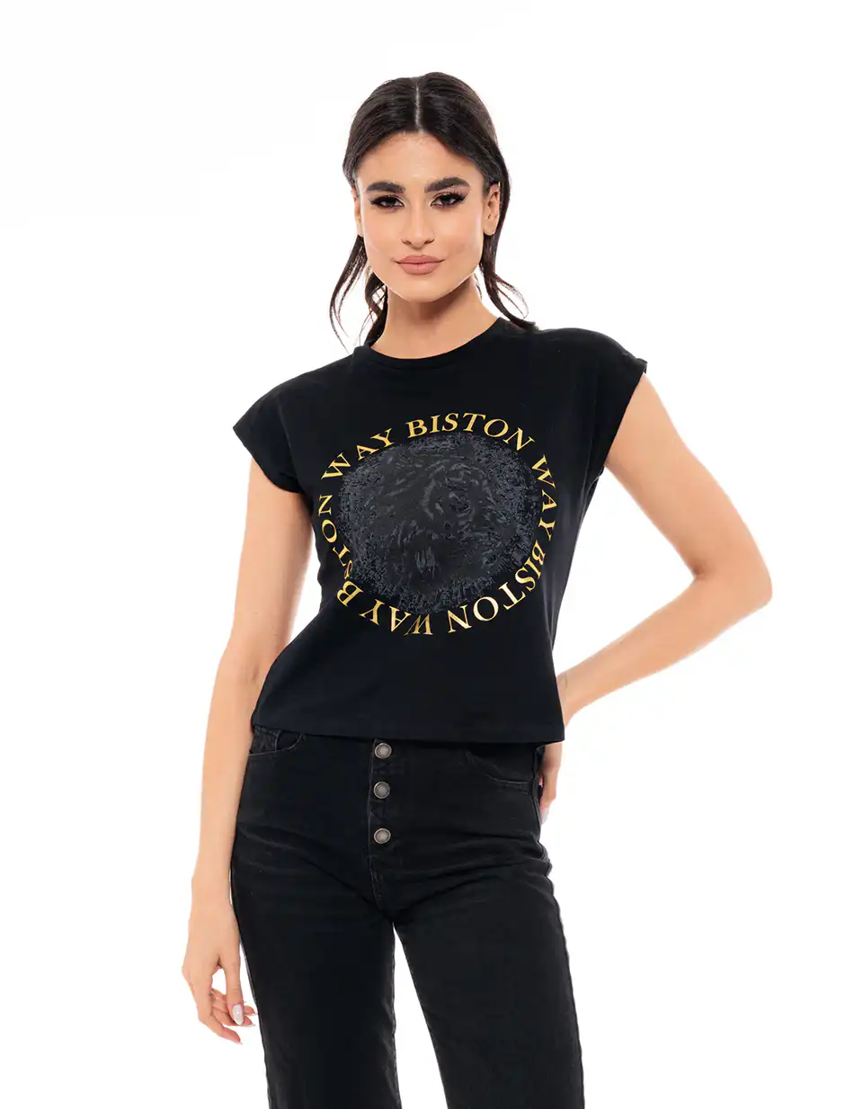 Biston fashion γυναικείο top 49-106-005 BLACK