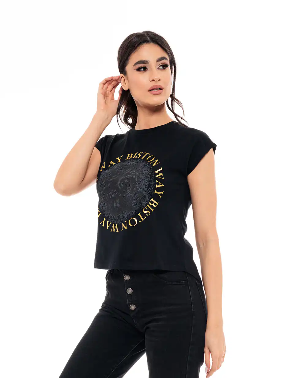 Biston fashion γυναικείο top 49-106-005 BLACK