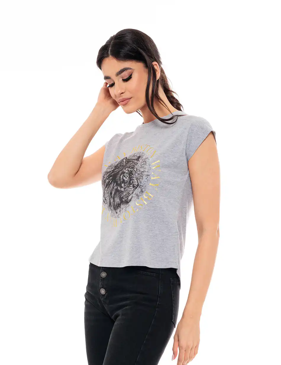 Biston fashion γυναικείο top 49-106-005 LT GREY
