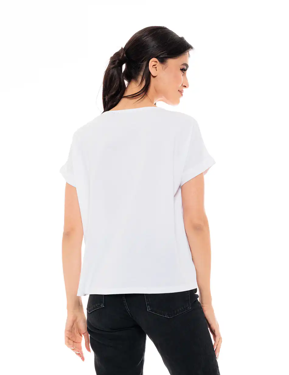 Biston fashion γυναικείο top 49-106-020 WHITE
