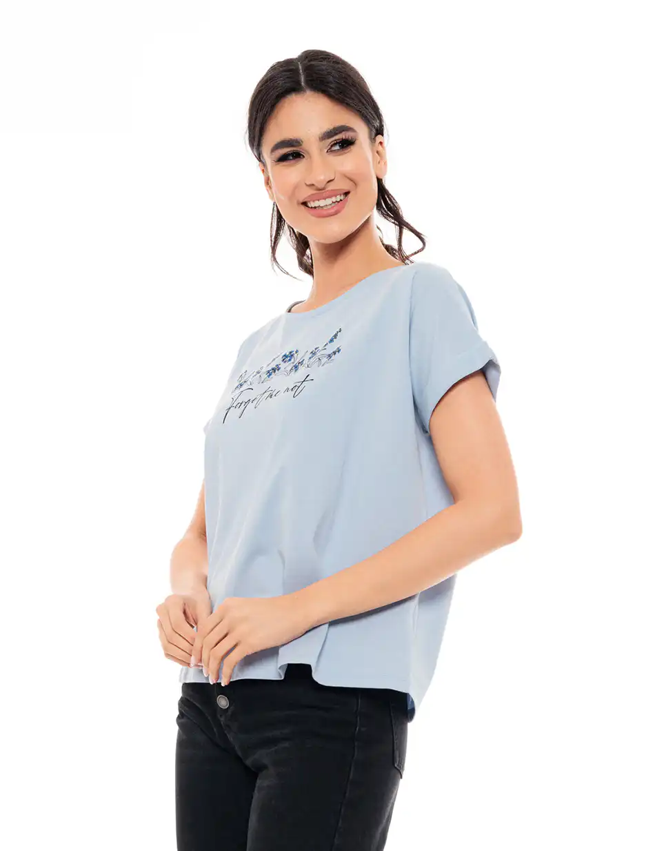 Biston fashion γυναικείο top 49-106-020 SKY BLUE