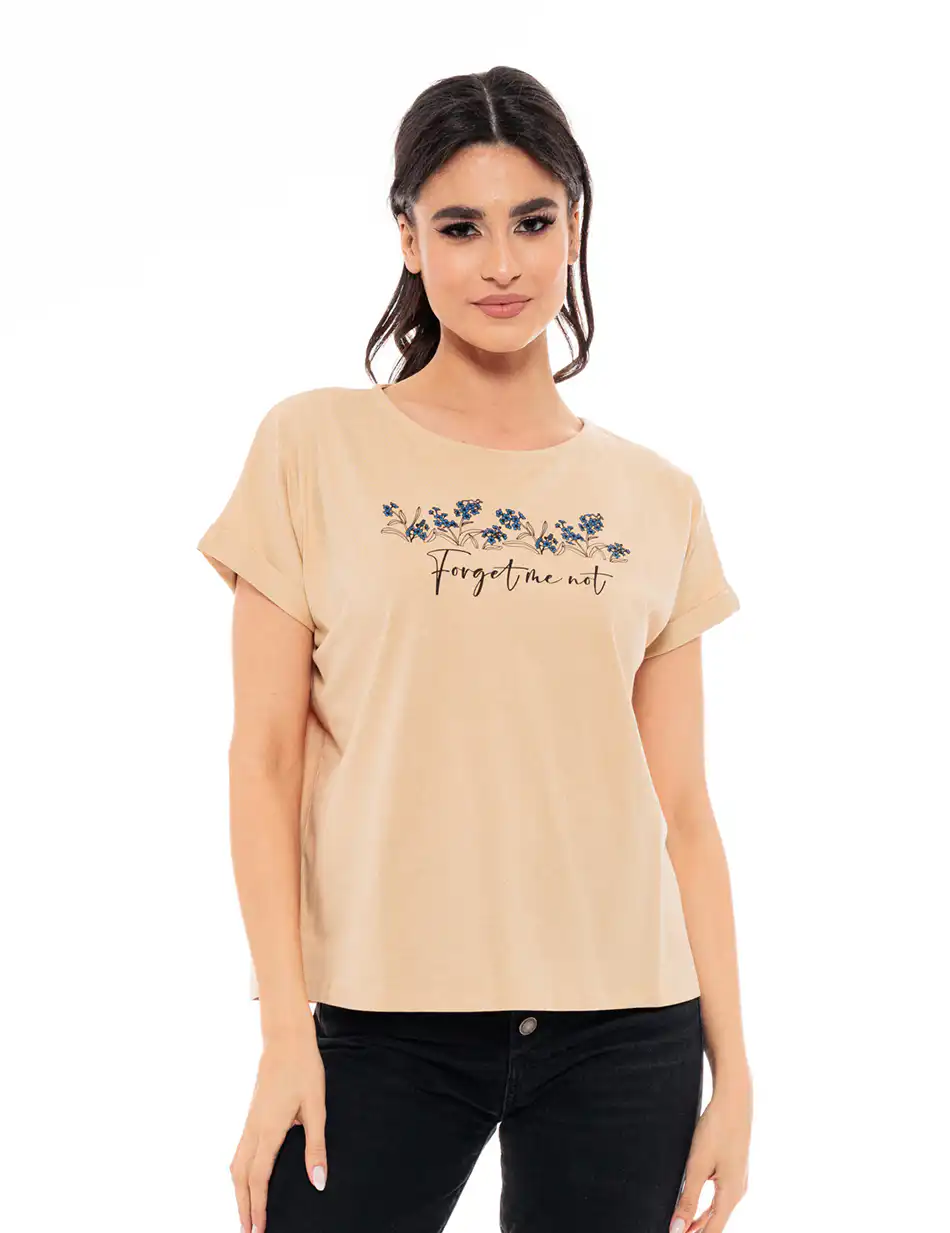 Biston fashion γυναικείο top 49-106-020 BEIGE