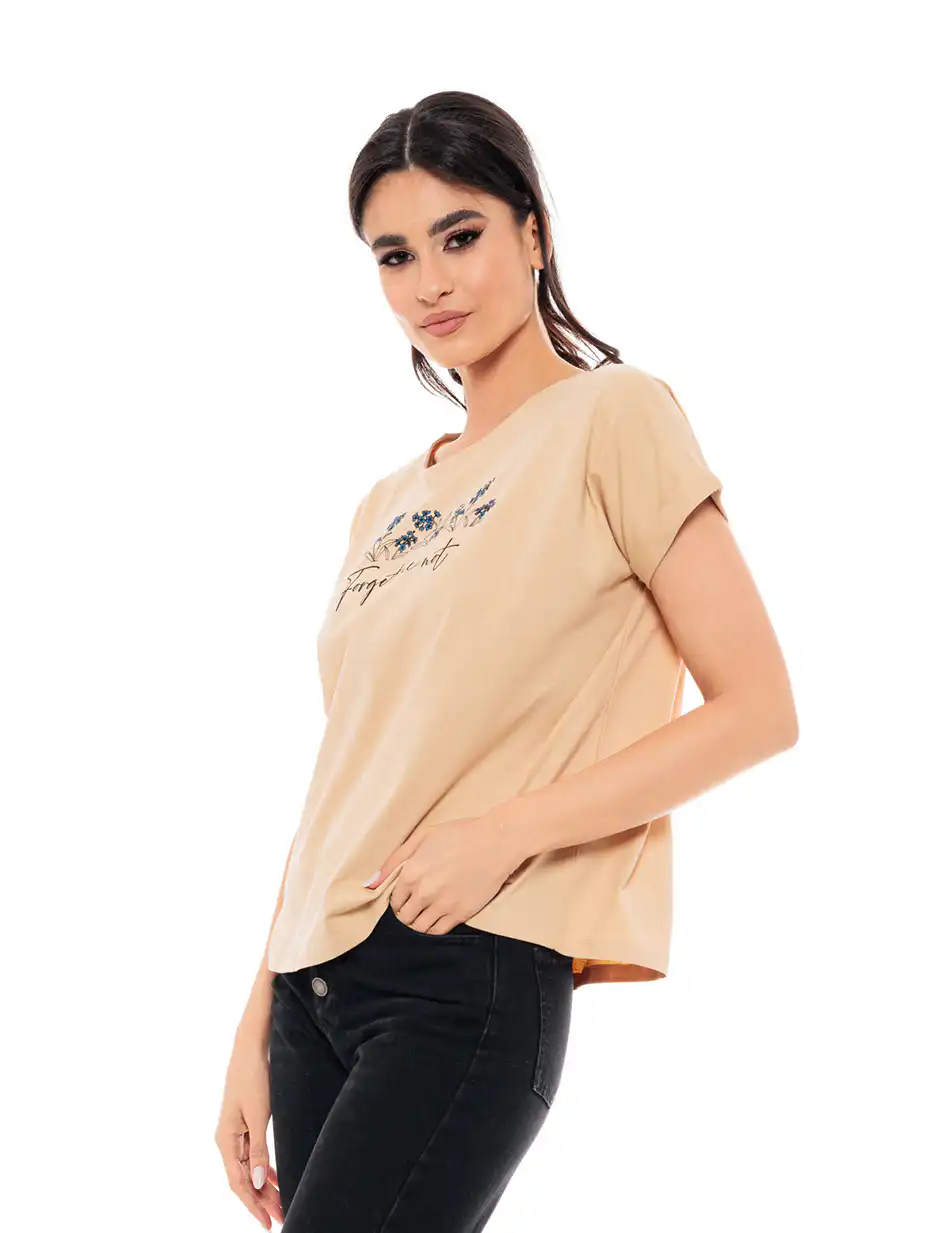 Biston fashion γυναικείο top 49-106-020 BEIGE