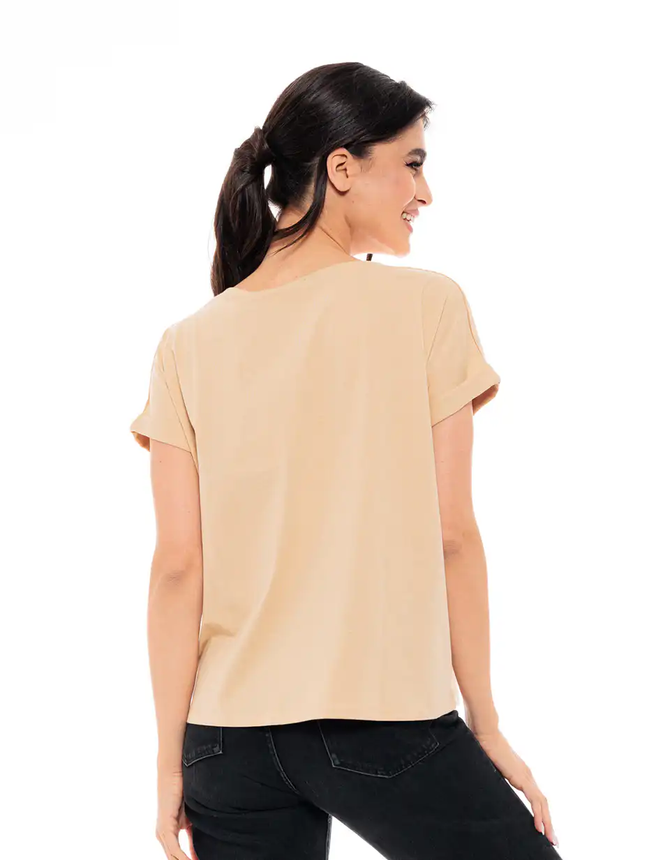 Biston fashion γυναικείο top 49-106-020 BEIGE
