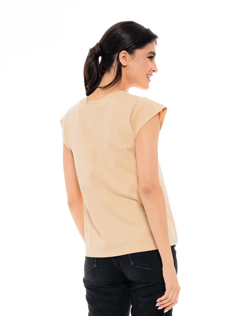 Biston fashion γυναικείο top 49-106-023 BEIGE
