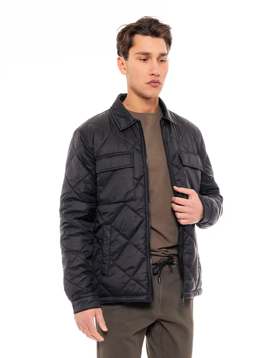 Splendid fashion ανδρικό πανωφόρι τύπου sacket 49-201-004 BLACK