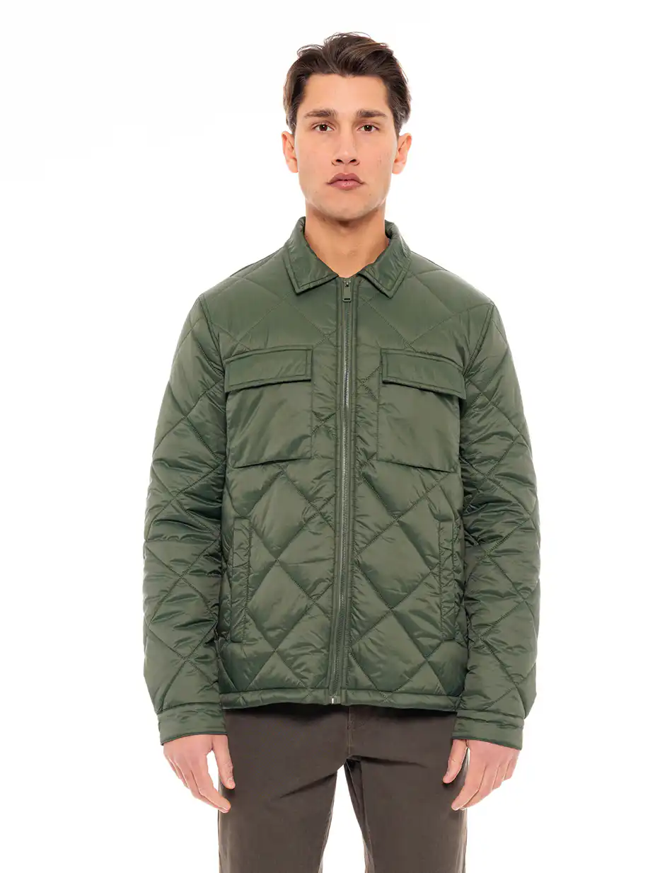 Splendid fashion ανδρικό πανωφόρι τύπου sacket 49-201-004 GREEN