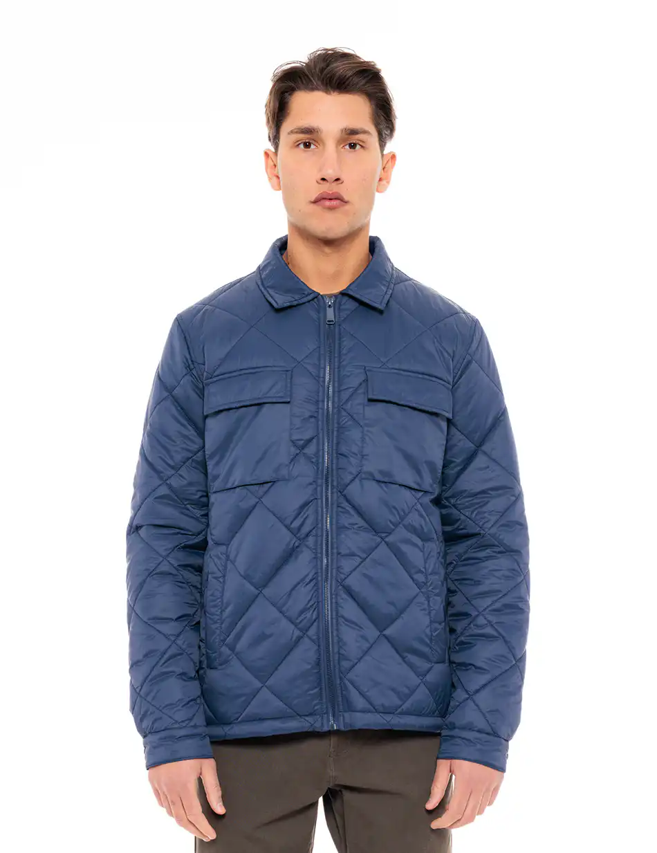 Splendid fashion ανδρικό πανωφόρι τύπου sacket 49-201-004 BLUE