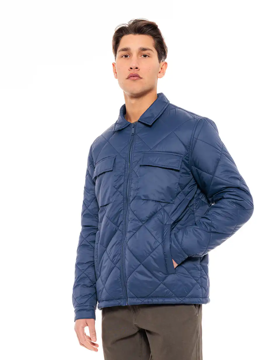 Splendid fashion ανδρικό πανωφόρι τύπου sacket 49-201-004 BLUE