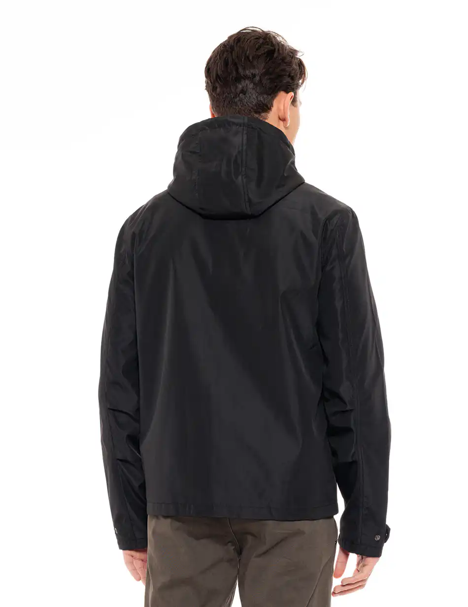 Splendid fashion ανδρικό πανωφόρι με κουκούλα 49-201-006 BLACK