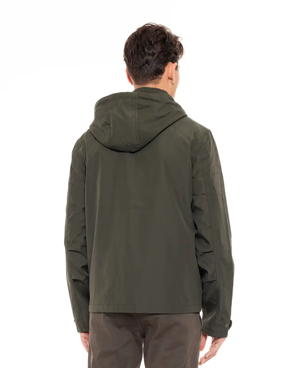 Splendid fashion ανδρικό πανωφόρι με κουκούλα 49-201-006 DK GREEN