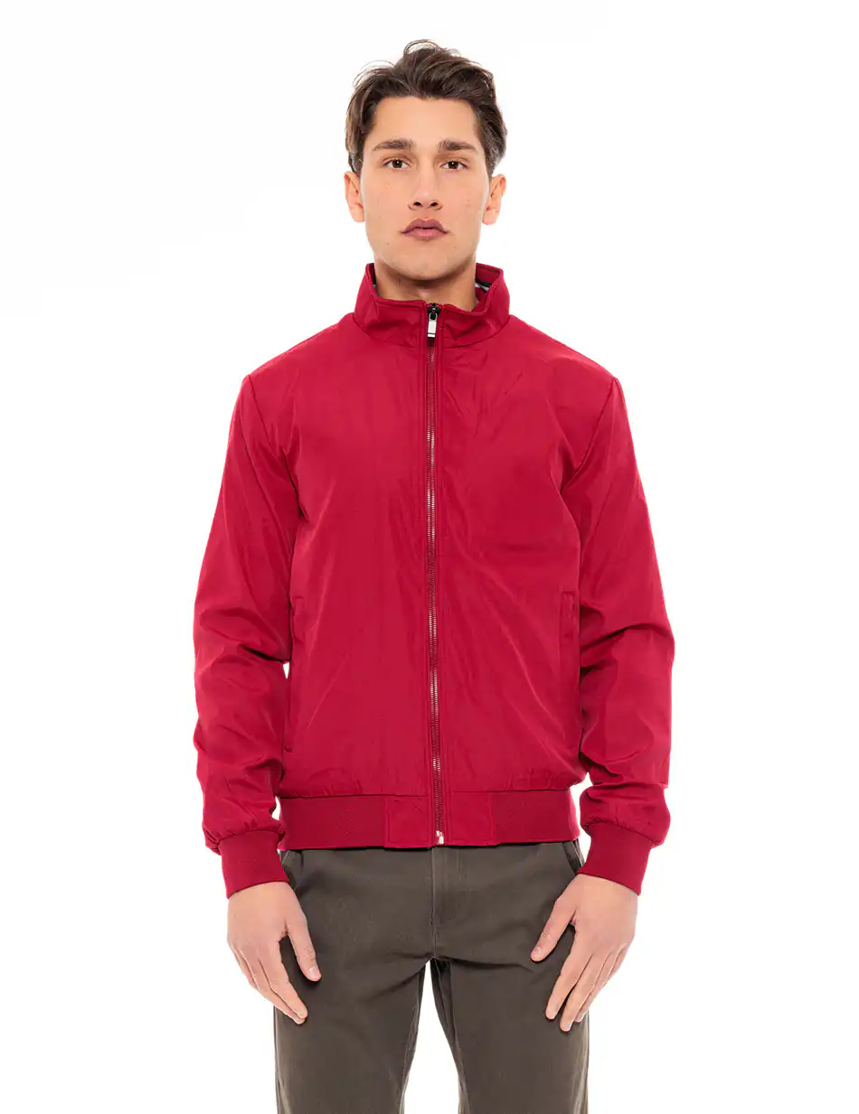 Splendid fashion ανδρικό πανωφόρι με γιακά 49-201-009 RED