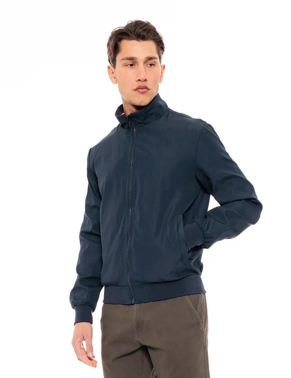Splendid fashion ανδρικό πανωφόρι με γιακά 49-201-009 NAVY