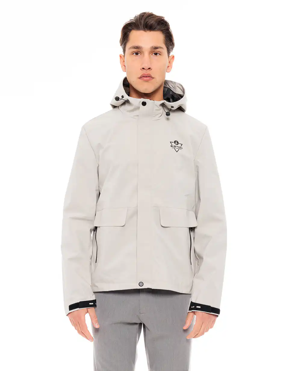 Biston fashion ανδρικό πανωφόρι με κουκούλα 49-201-017 ICE