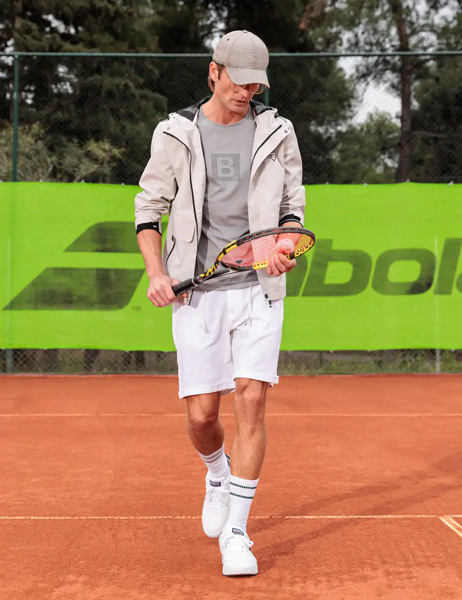 Biston fashion ανδρικό πανωφόρι με κουκούλα 49-201-017 ICE