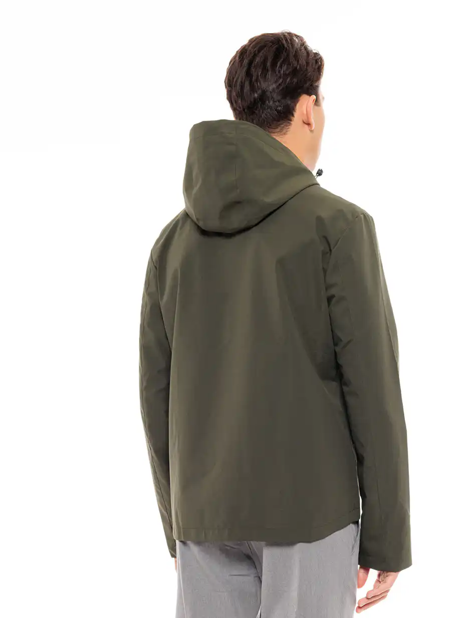 Biston fashion ανδρικό πανωφόρι με κουκούλα 49-201-017 OLIVE