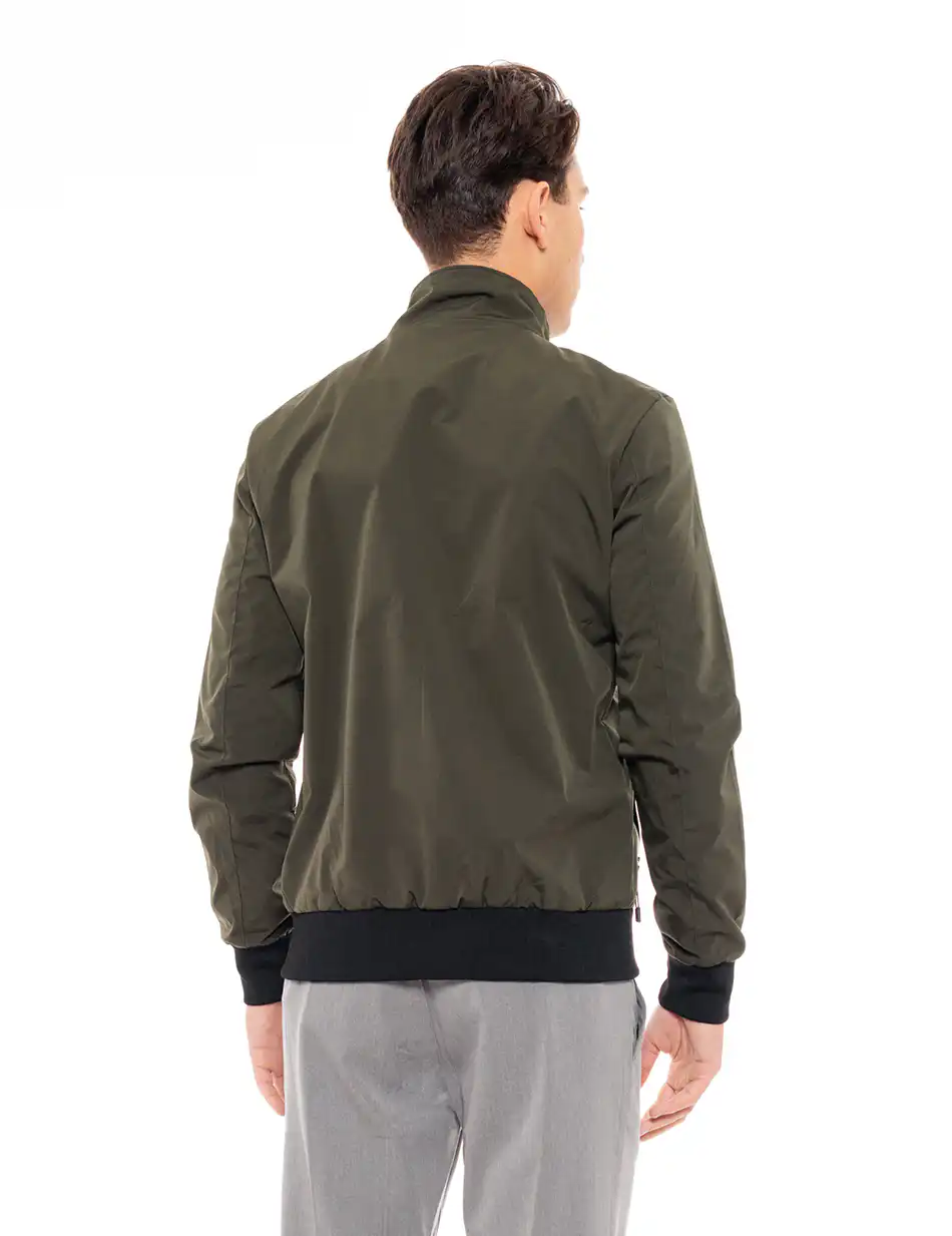 Biston fashion ανδρικό πανωφόρι με γιακά 49-201-019 OLIVE