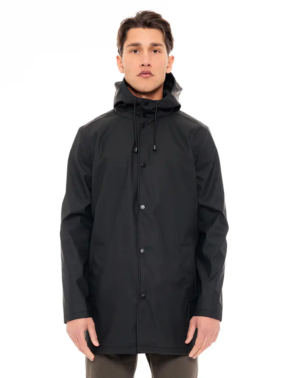 Splendid fashion ανδρικό πανωφόρι με κουκούλα 49-201-031 BLACK