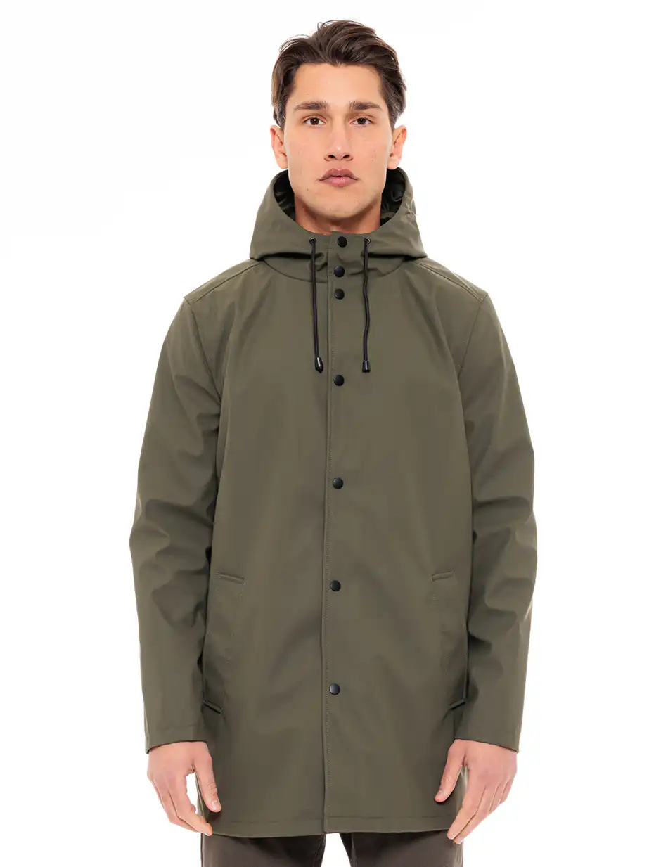 Splendid fashion ανδρικό πανωφόρι με κουκούλα 49-201-031 GREEN