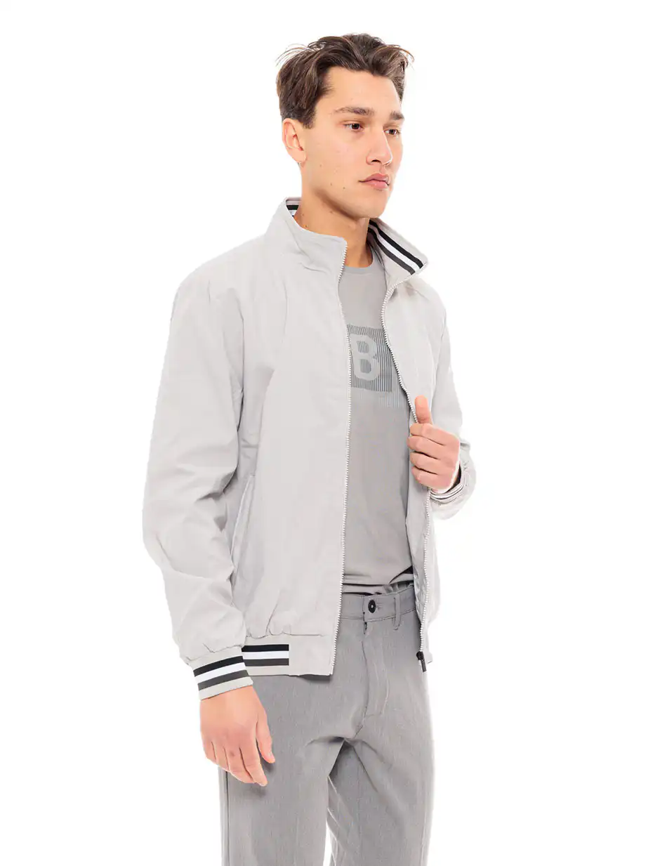 Biston fashion ανδρικό πανωφόρι με γιακά 49-201-044 LT GREY