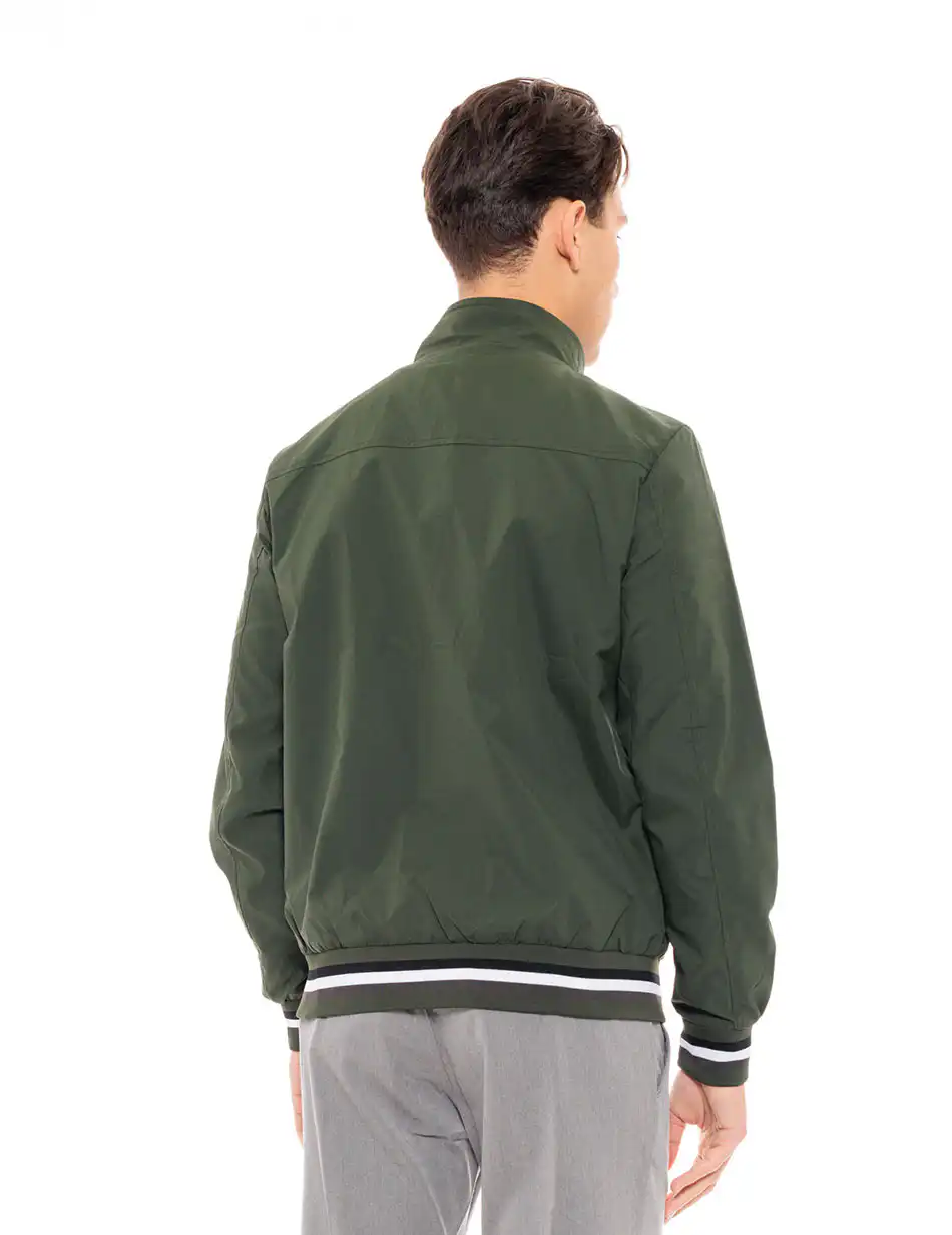 Biston fashion ανδρικό πανωφόρι με γιακά 49-201-044 DK GREEN