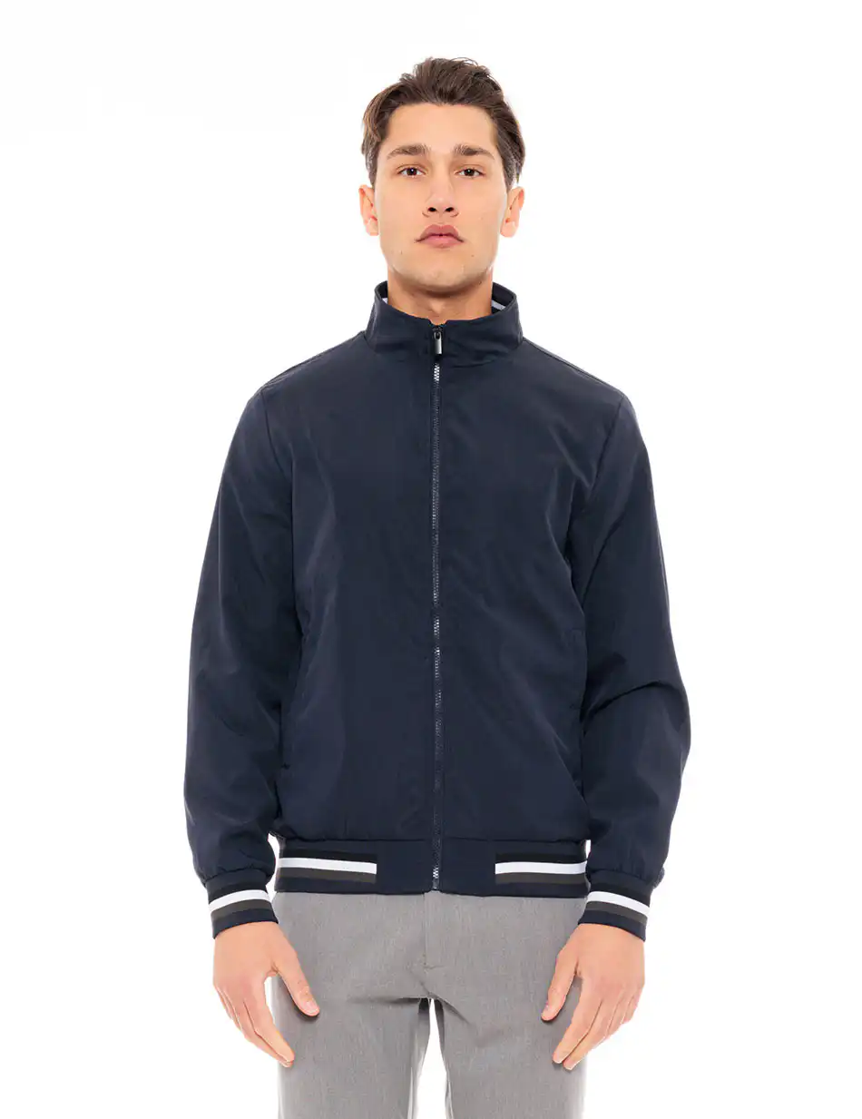 Biston fashion ανδρικό πανωφόρι με γιακά 49-201-044 NAVY