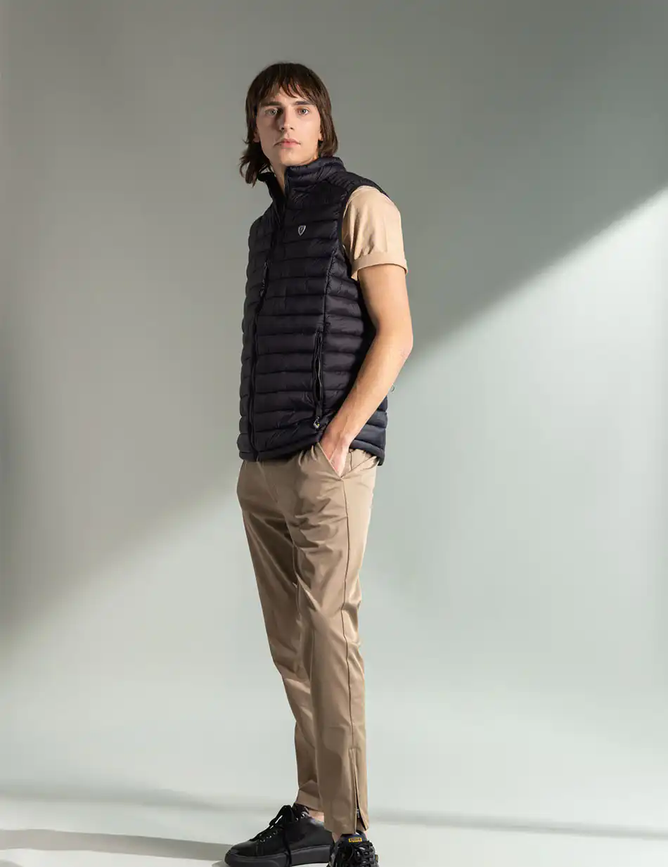 Splendid fashion ανδρικό αμάνικο με γιακά 49-202-001 BLACK