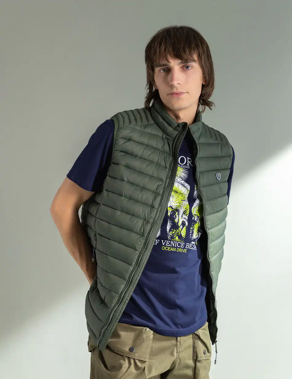 Splendid fashion ανδρικό αμάνικο με γιακά 49-202-001 GREEN