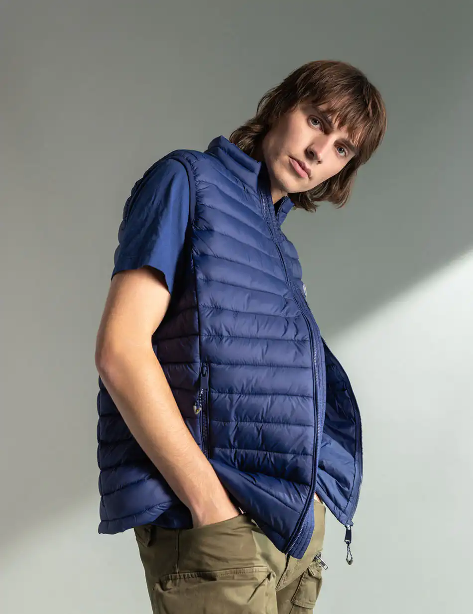 Splendid fashion ανδρικό αμάνικο με γιακά 49-202-001 BLUE