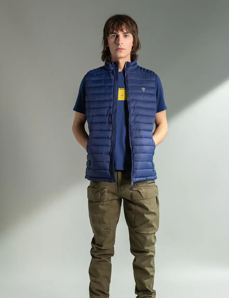 Splendid fashion ανδρικό αμάνικο με γιακά 49-202-001 BLUE