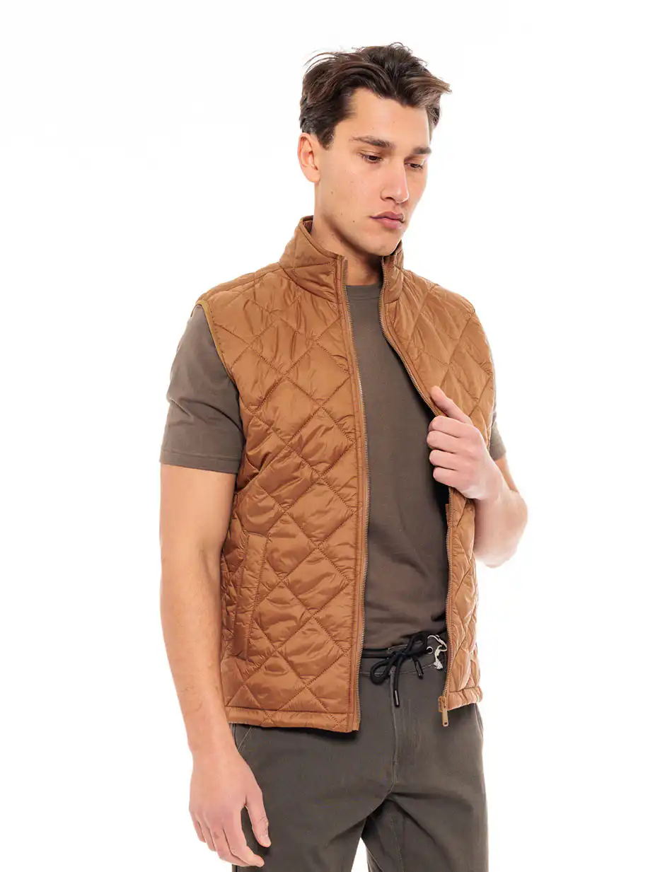 Splendid fashion ανδρικό αμάνικο με γιακά 49-202-002 CAMEL