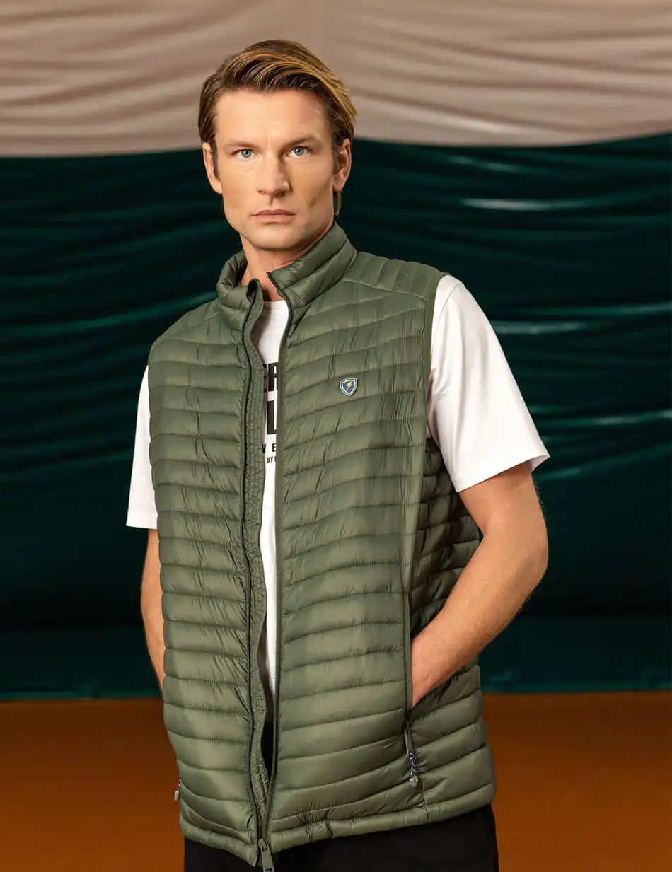 Biston fashion ανδρικό αμάνικο με γιακά 49-202-003 GREEN