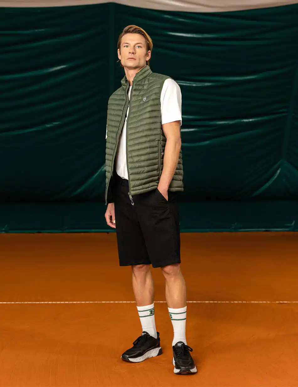 Biston fashion ανδρικό αμάνικο με γιακά 49-202-003 GREEN