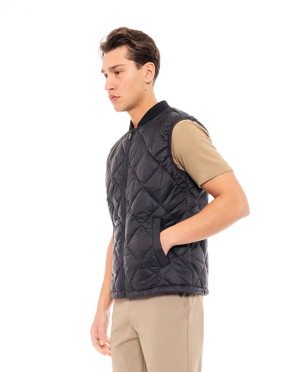 Biston fashion ανδρικό αμάνικο με γιακά 49-202-004 BLACK